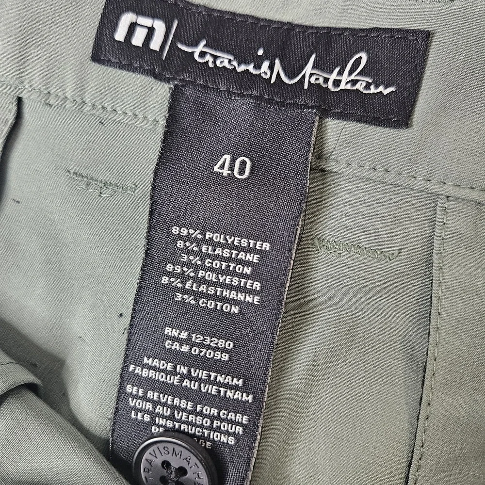 Travis Mathew Men's‎ Golf Shorts Size 40 Green Heathered Stretch Preppy